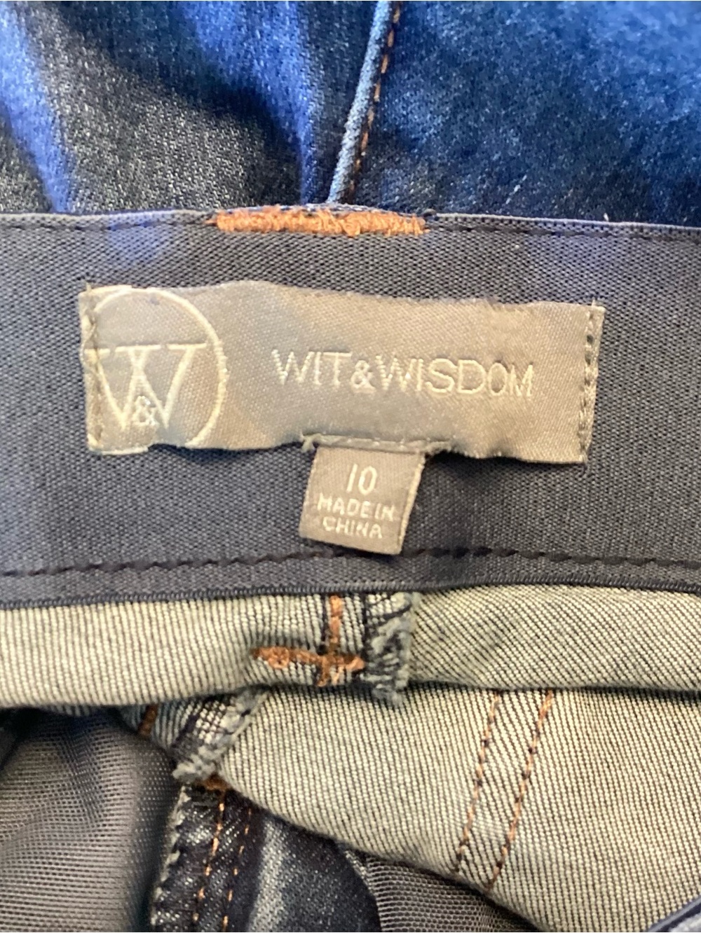 Wit & Wisdom Sam High Rise Wide Leg Jeans - Blue - 10 - Picture 7 of 8